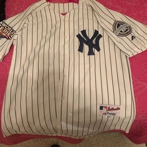 Alex Rodriguez Arod stitched jersey 2009 World Series patch and Inaugural Season